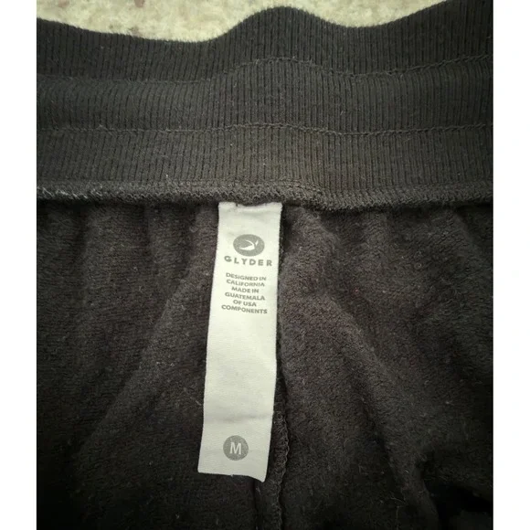 Glyder Black Jogger Sweatpants Medium Drawstring Athleisure - Picture 3 of 4